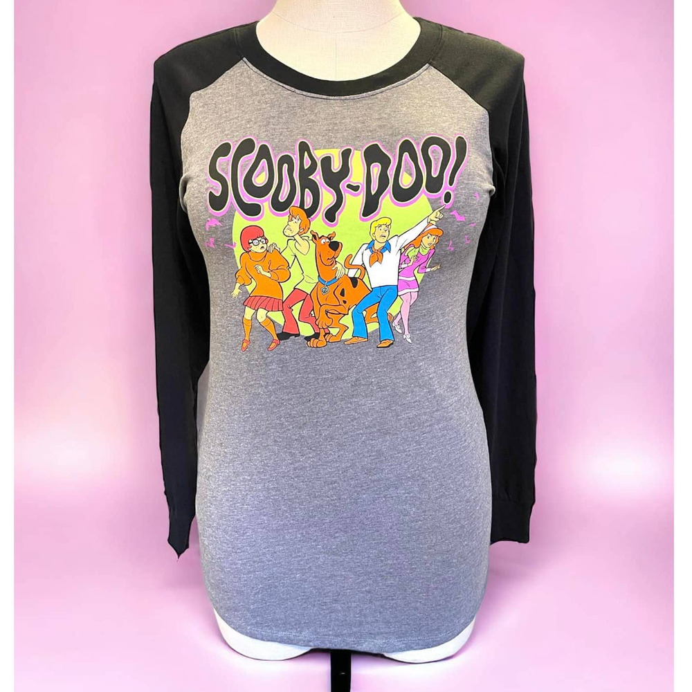Torrid 1 (1X 14/16) Scooby Doo Long Sleeve Raglan Tee T Shirt Punk Gothic New
